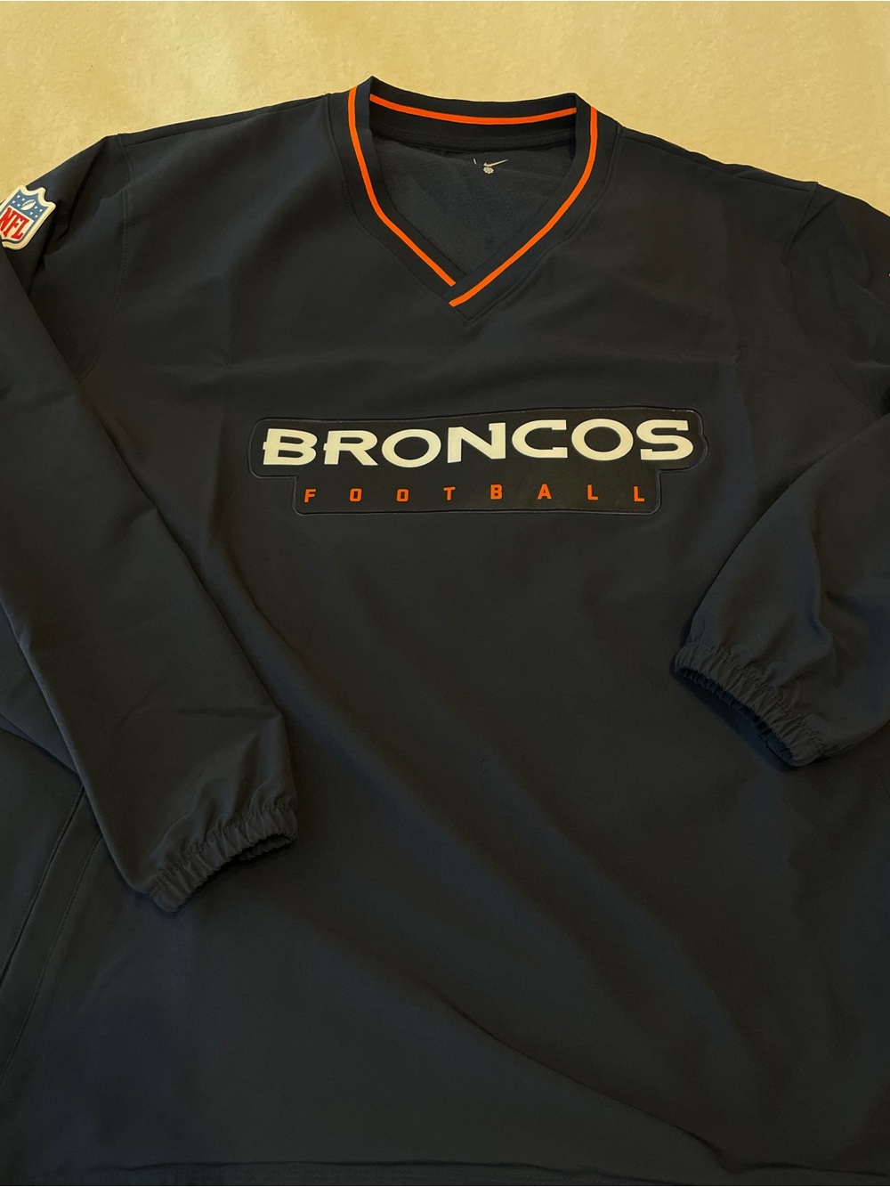 NWT Nike Denver Broncos Team Issued Navy Dri-Fit Pullover Size 3XL